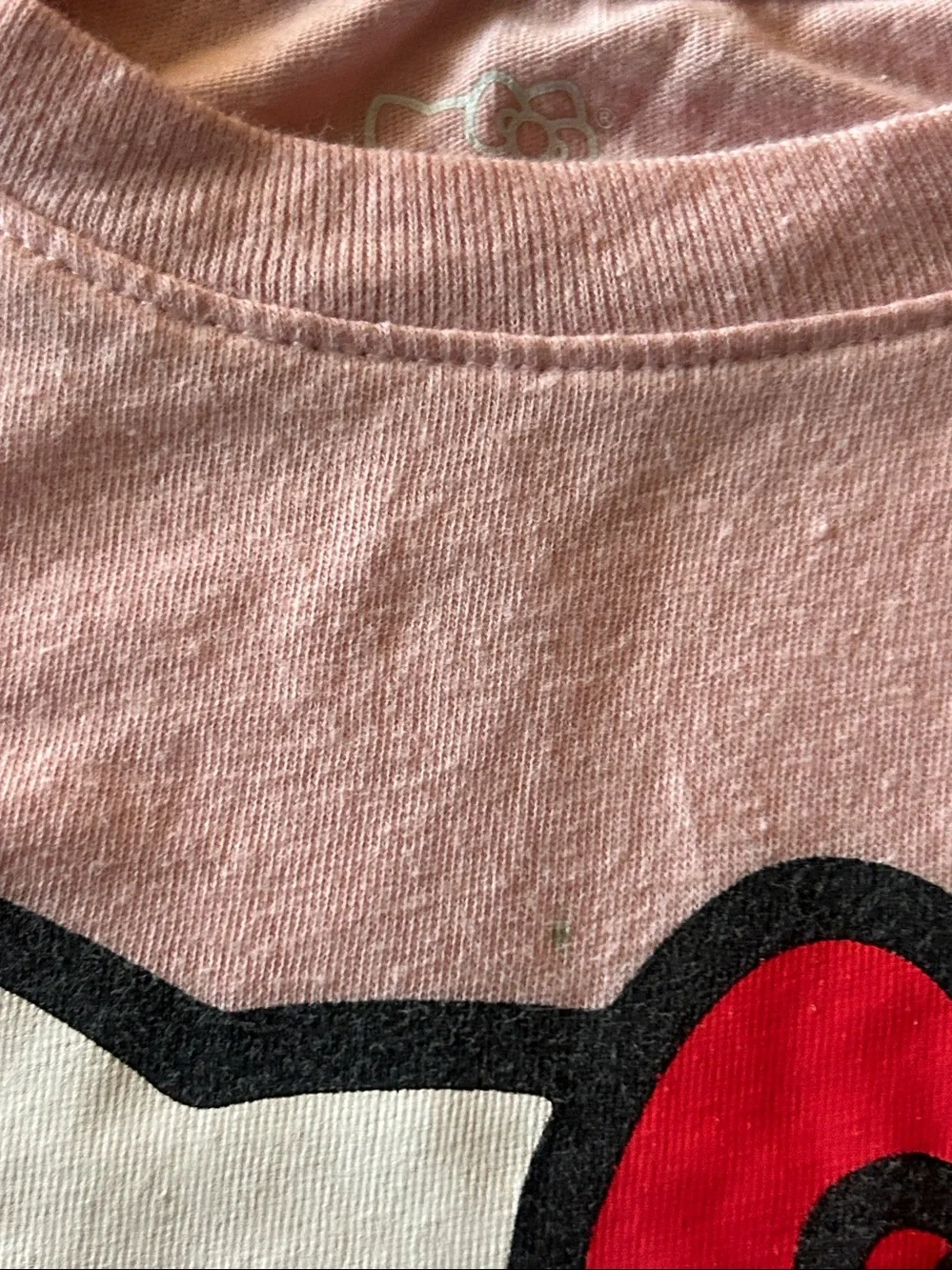 Hello Kitty Pink Tee with Red & White Character Graphic